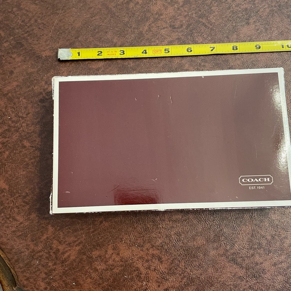 Vintage Coach box. Fits one wallet